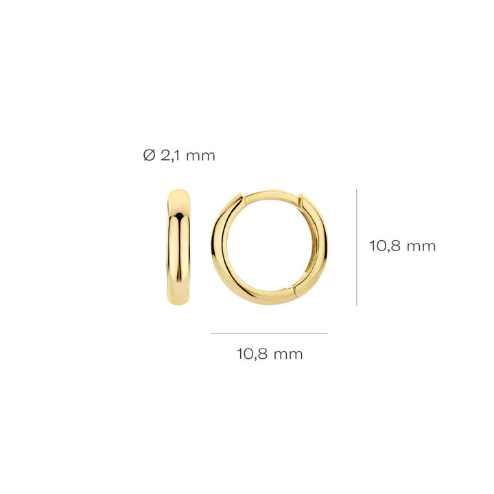 Blush 14ct Solid Gold Hoop Earrings - MococoBlush7267YGOEarrings