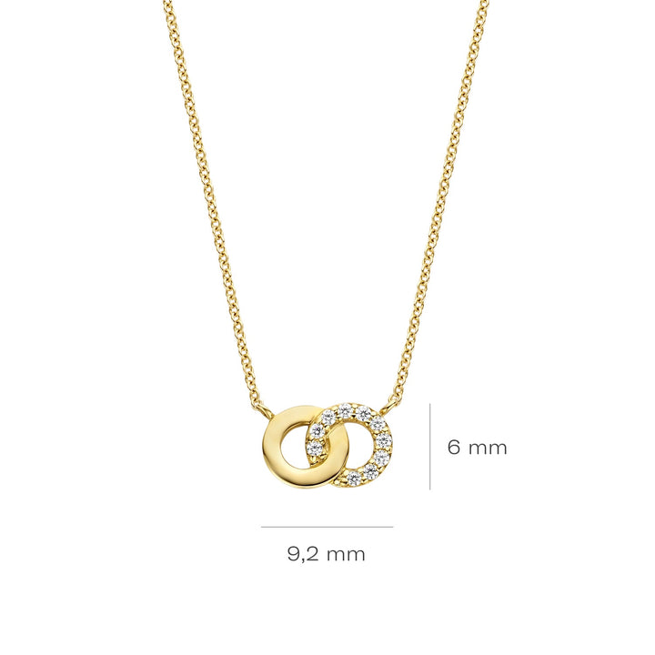 Blush 14ct Solid Gold Interlocking Hoop Necklace - MococoBlush3126YZI8720088138335Necklaces