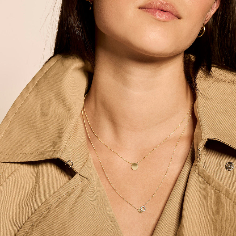 Blush 14ct Solid Gold Interlocking Hoop Necklace - MococoBlush3126YZI8720088138335Necklaces