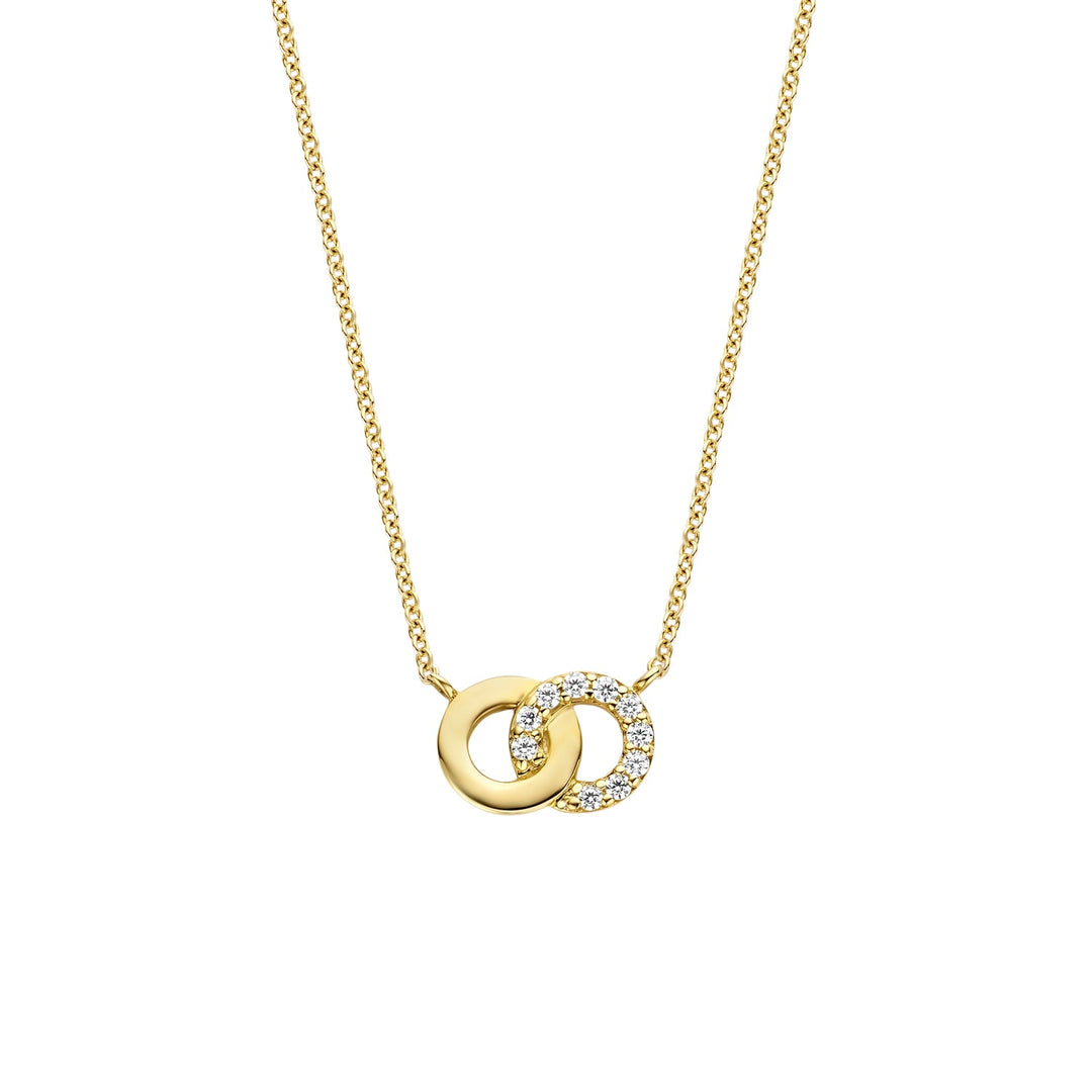Blush 14ct Solid Gold Interlocking Hoop Necklace - MococoBlush3126YZI8720088138335Necklaces