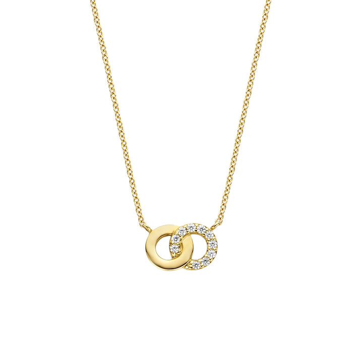 Blush 14ct Solid Gold Interlocking Hoop Necklace - MococoBlush3126YZI8720088138335Necklaces