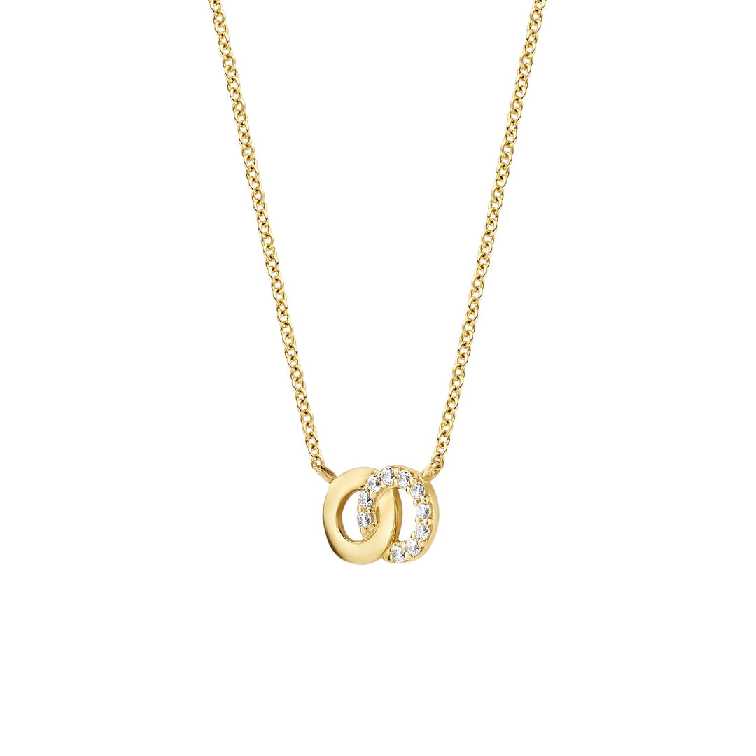 Blush 14ct Solid Gold Interlocking Hoop Necklace - MococoBlush3126YZI8720088138335Necklaces