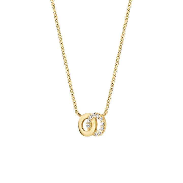 Blush 14ct Solid Gold Interlocking Hoop Necklace - MococoBlush3126YZI8720088138335Necklaces