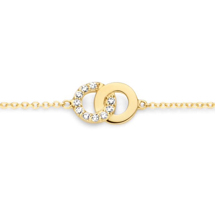 Blush 14ct Solid Gold Interlocking Rings Bracelet - MococoBlush2223YZI8720088132685Bracelets
