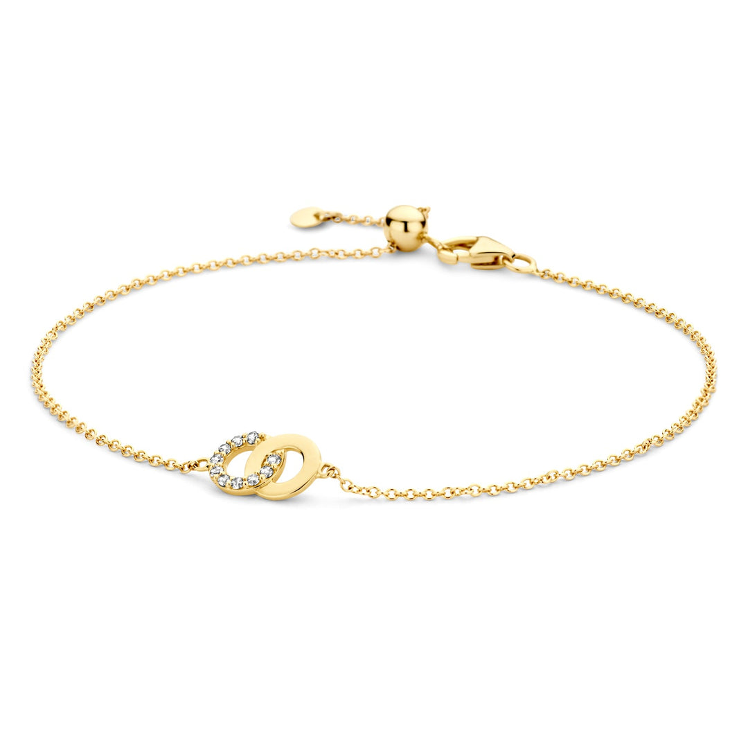 Blush 14ct Solid Gold Interlocking Rings Bracelet - MococoBlush2223YZI8720088132685Bracelets