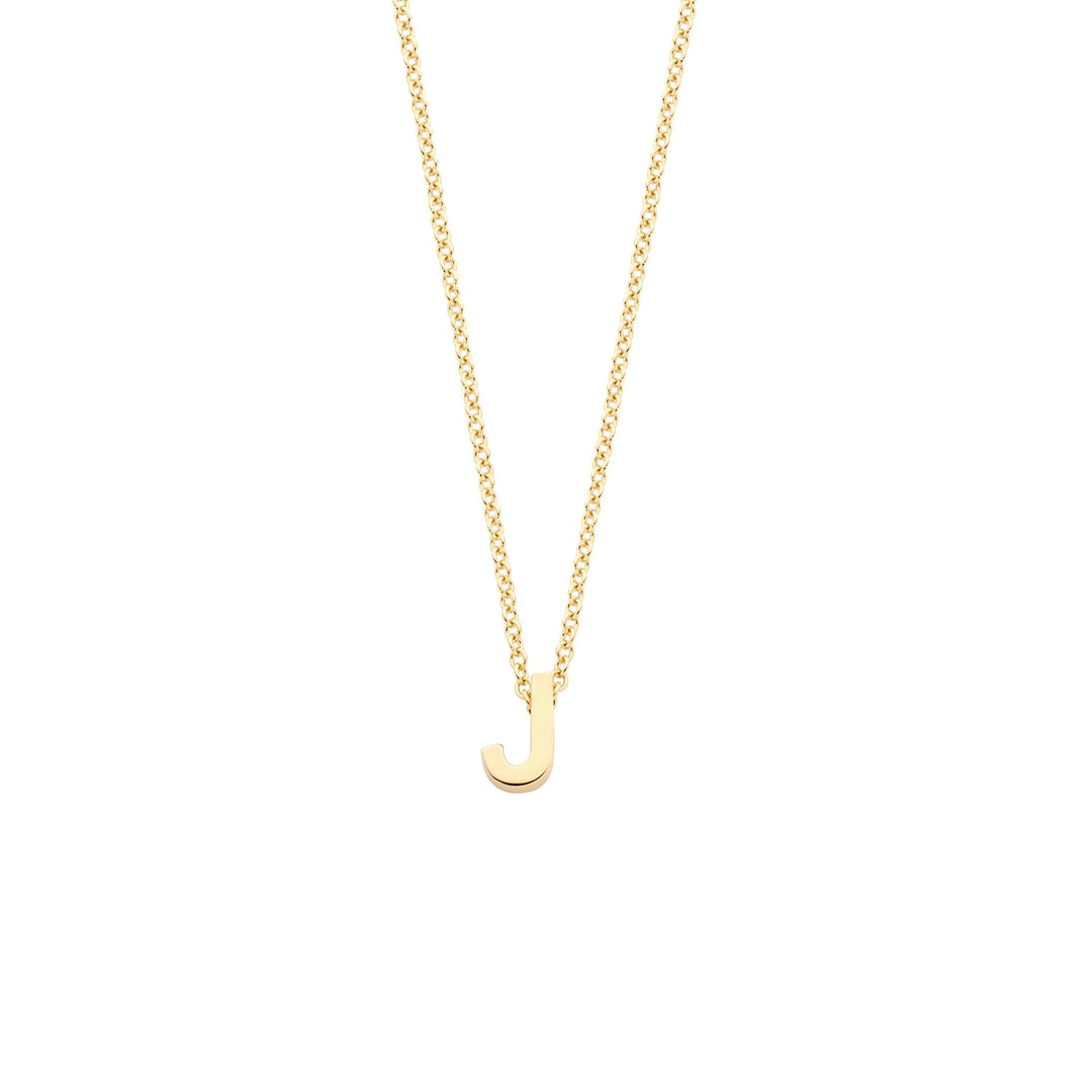 Blush 14ct Solid Gold Letter Pendant Necklace - STORE - MococoBlush3155YGO_JNecklaces