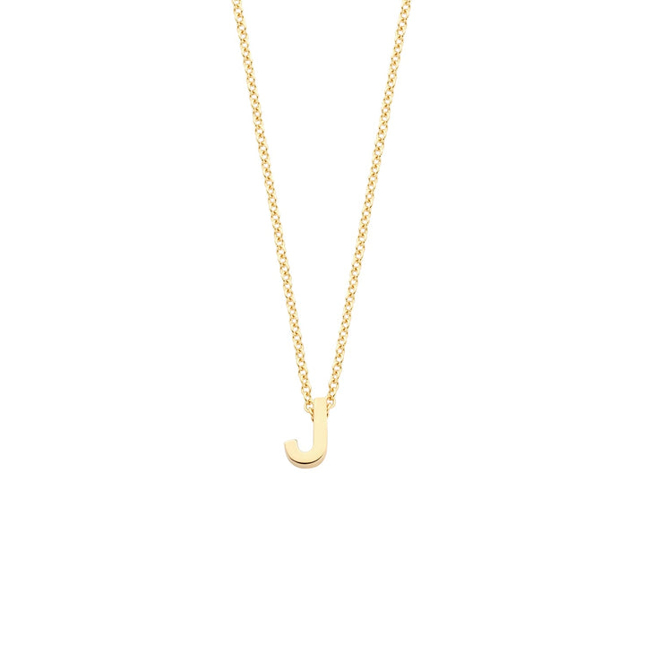 Blush 14ct Solid Gold Letter Pendant Necklace - STORE - MococoBlush3155YGO_JNecklaces