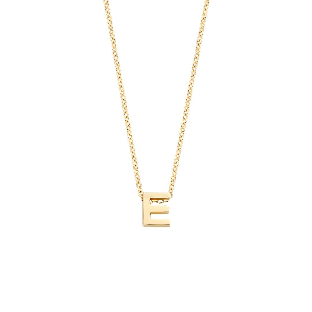 Blush 14ct Solid Gold Letter Pendant Necklace - STORE - MococoBlush3155YGO_ENecklaces