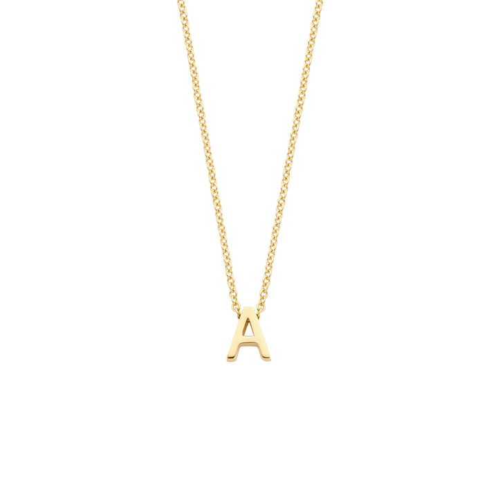 Blush 14ct Solid Gold Letter Pendant Necklace - STORE - MococoBlush3155YGO_A8720088134399Necklaces