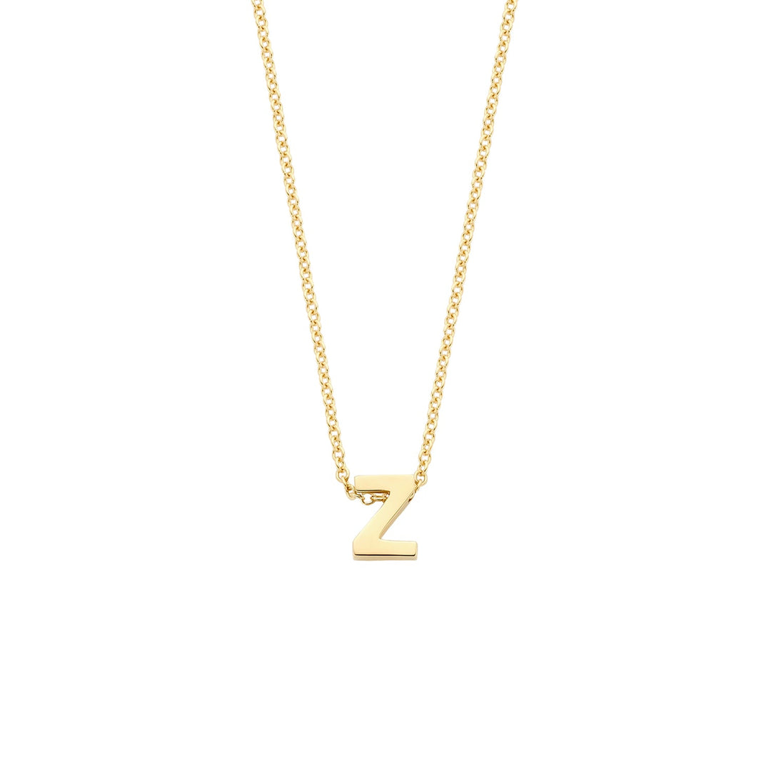 Blush 14ct Solid Gold Letter Pendant Necklace - MococoBlush3155YGO_Z/WEBNecklaces