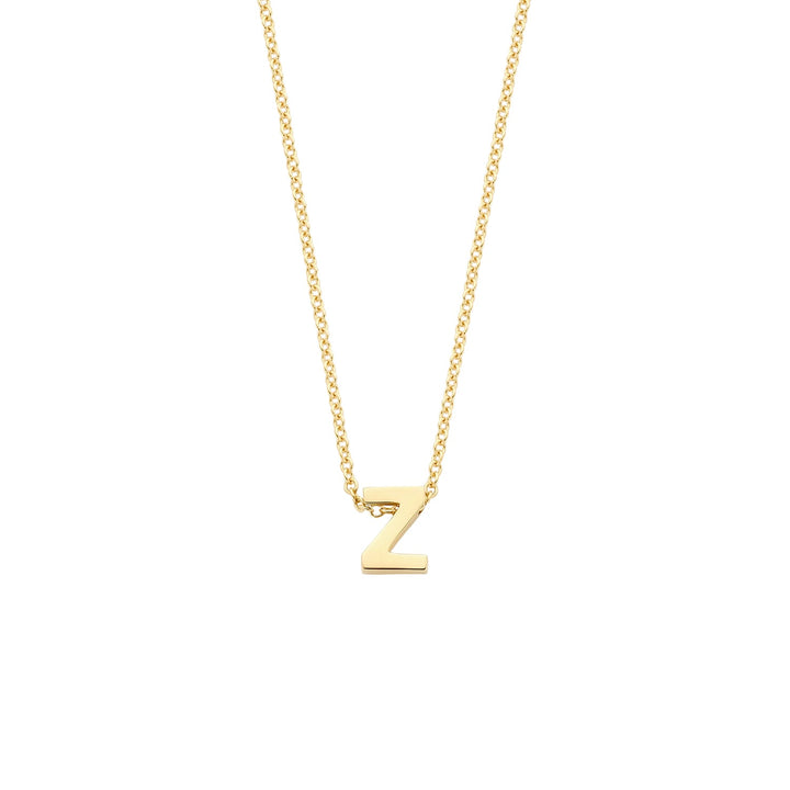 Blush 14ct Solid Gold Letter Pendant Necklace - MococoBlush3155YGO_Z/WEBNecklaces