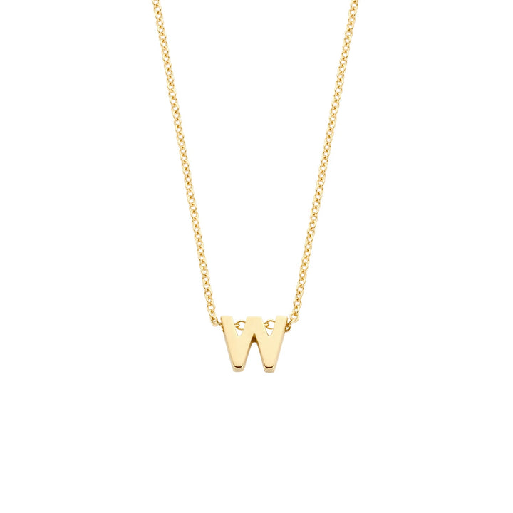 Blush 14ct Solid Gold Letter Pendant Necklace - MococoBlush3155YGO_W/WEBNecklaces