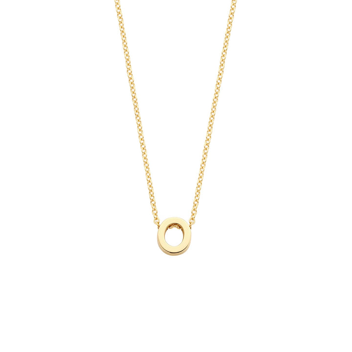 Blush 14ct Solid Gold Letter Pendant Necklace - MococoBlush3155YGO_O/WEBNecklaces