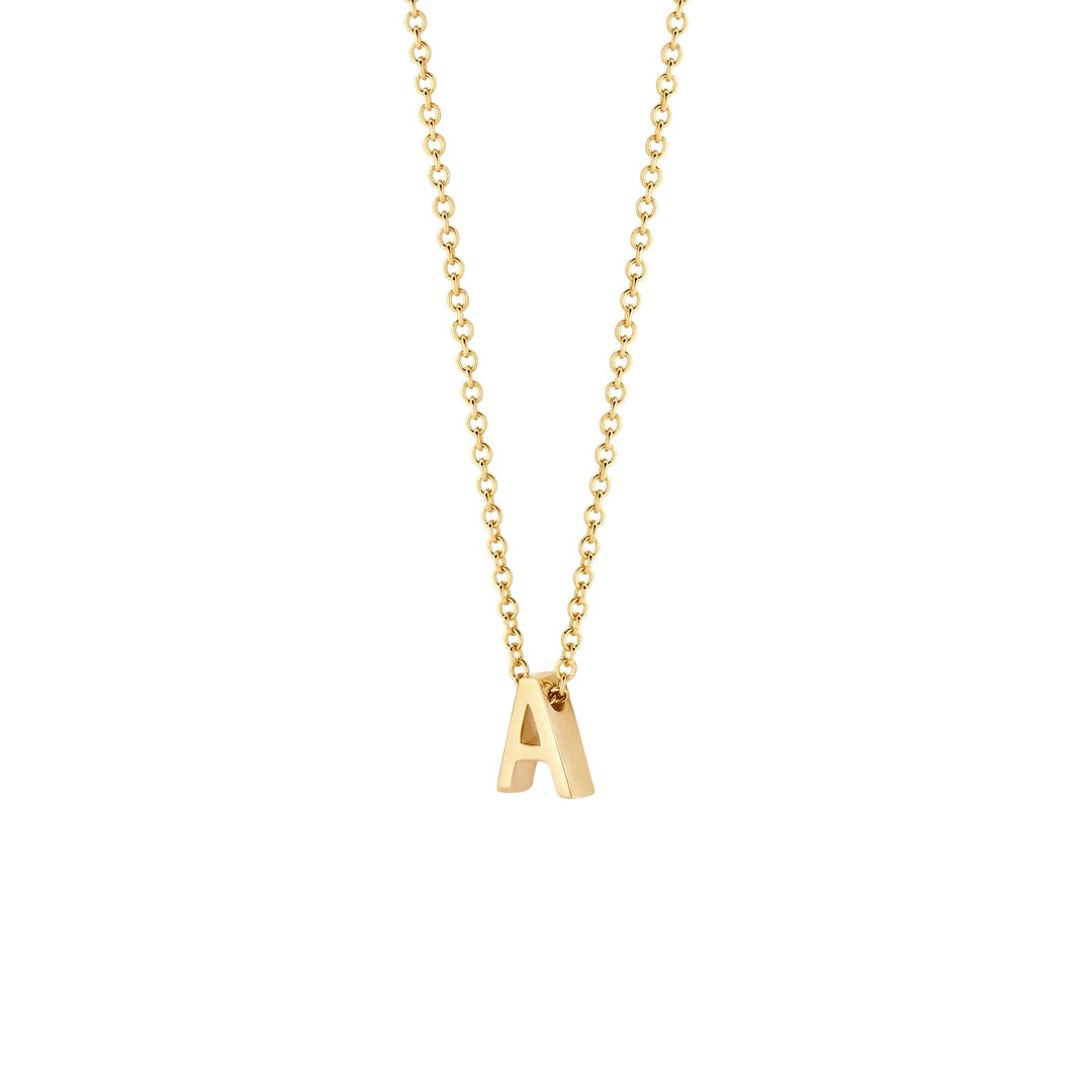 Blush 14ct Solid Gold Letter Pendant Necklace - MococoBlush3155YGO_A/WEB8720088134399Necklaces