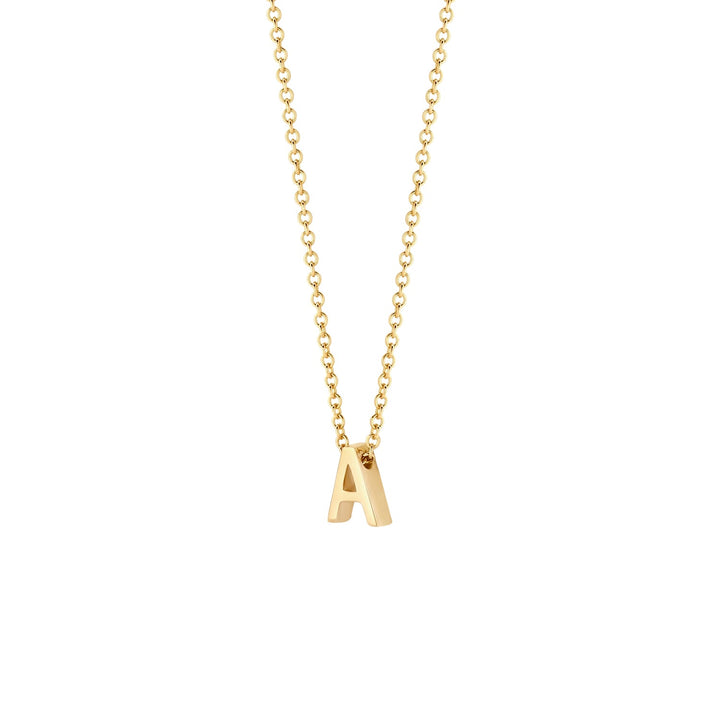 Blush 14ct Solid Gold Letter Pendant Necklace - MococoBlush3155YGO_A/WEB8720088134399Necklaces