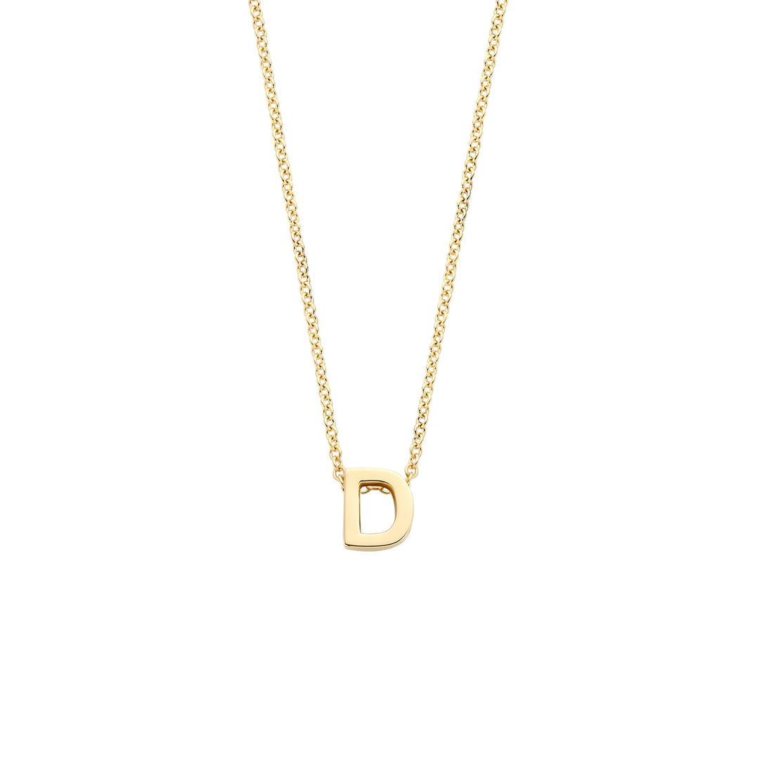 Blush 14ct Solid Gold Letter Pendant Necklace - MococoBlush3155YGO_D/WEBNecklaces