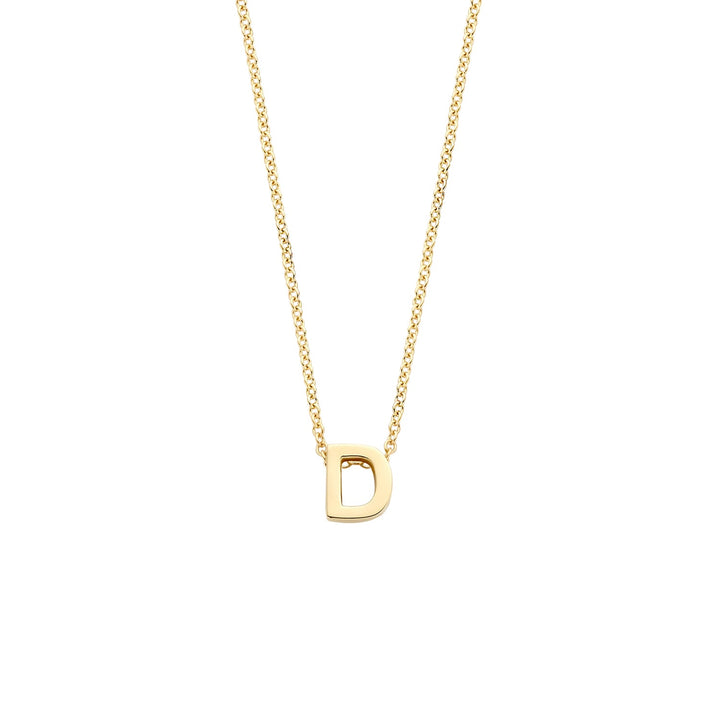 Blush 14ct Solid Gold Letter Pendant Necklace - MococoBlush3155YGO_D/WEBNecklaces