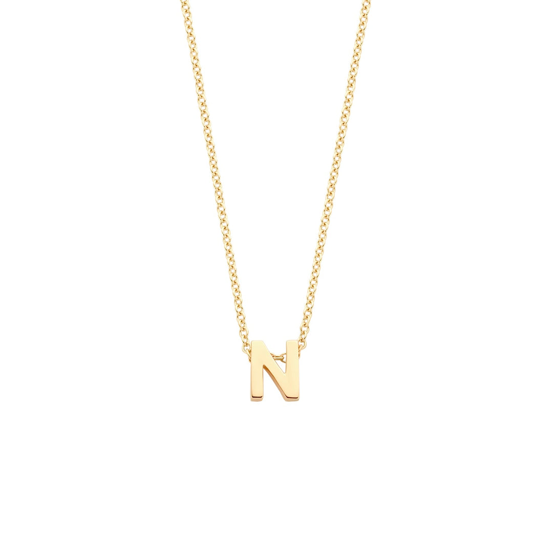 Blush 14ct Solid Gold Letter Pendant Necklace - MococoBlush3155YGO_N/WEBNecklaces