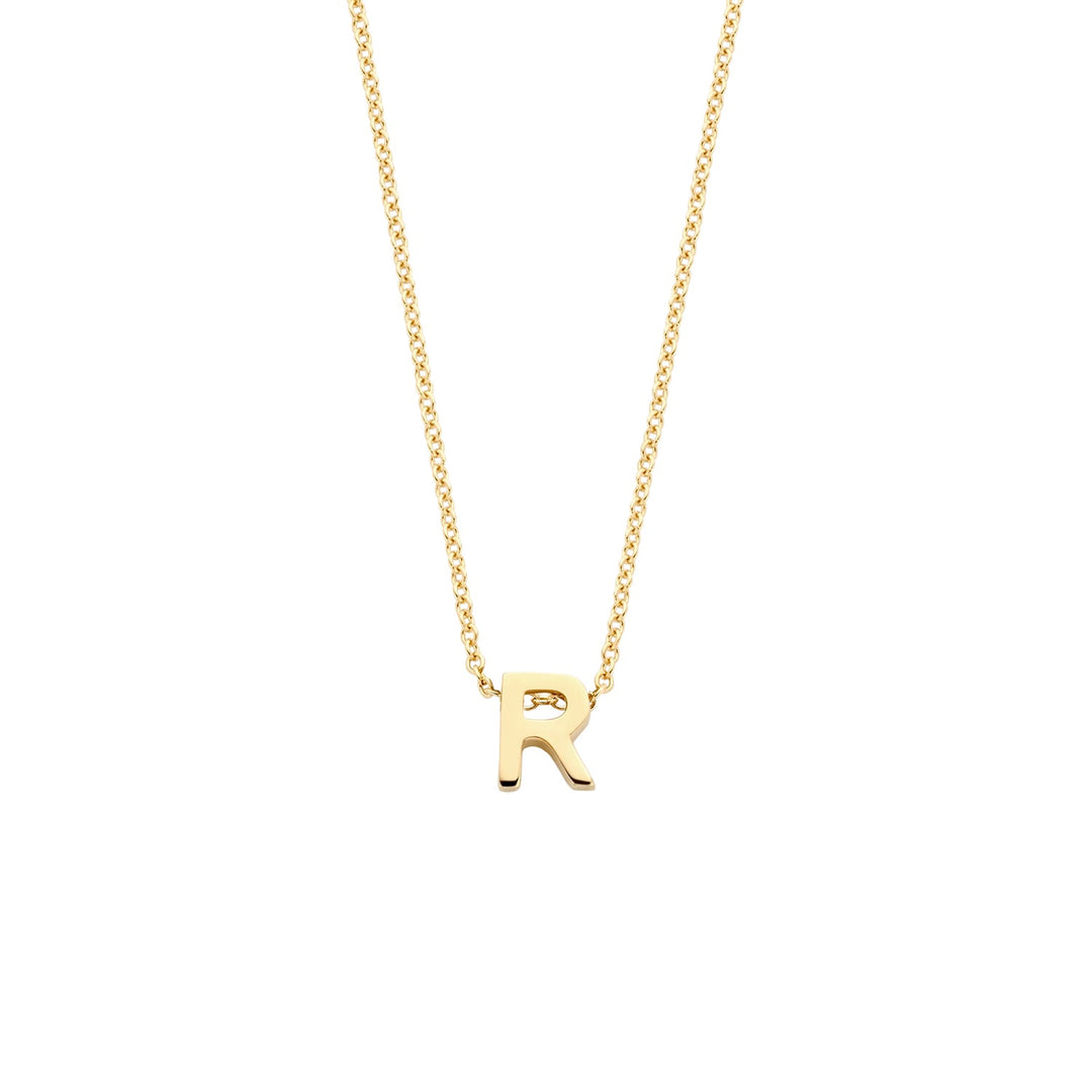 Blush 14ct Solid Gold Letter Pendant Necklace - MococoBlush3155YGO_R/WEBNecklaces