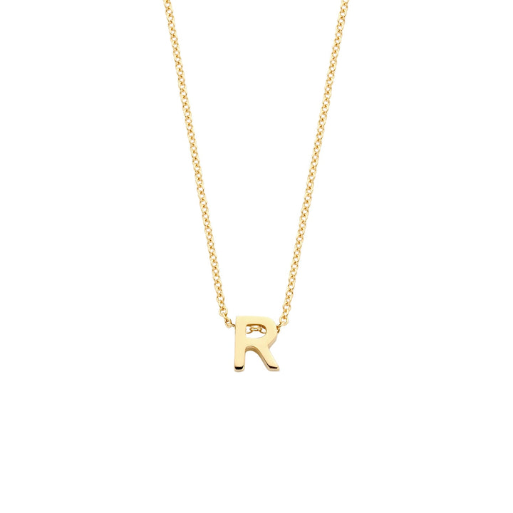 Blush 14ct Solid Gold Letter Pendant Necklace - MococoBlush3155YGO_R/WEBNecklaces