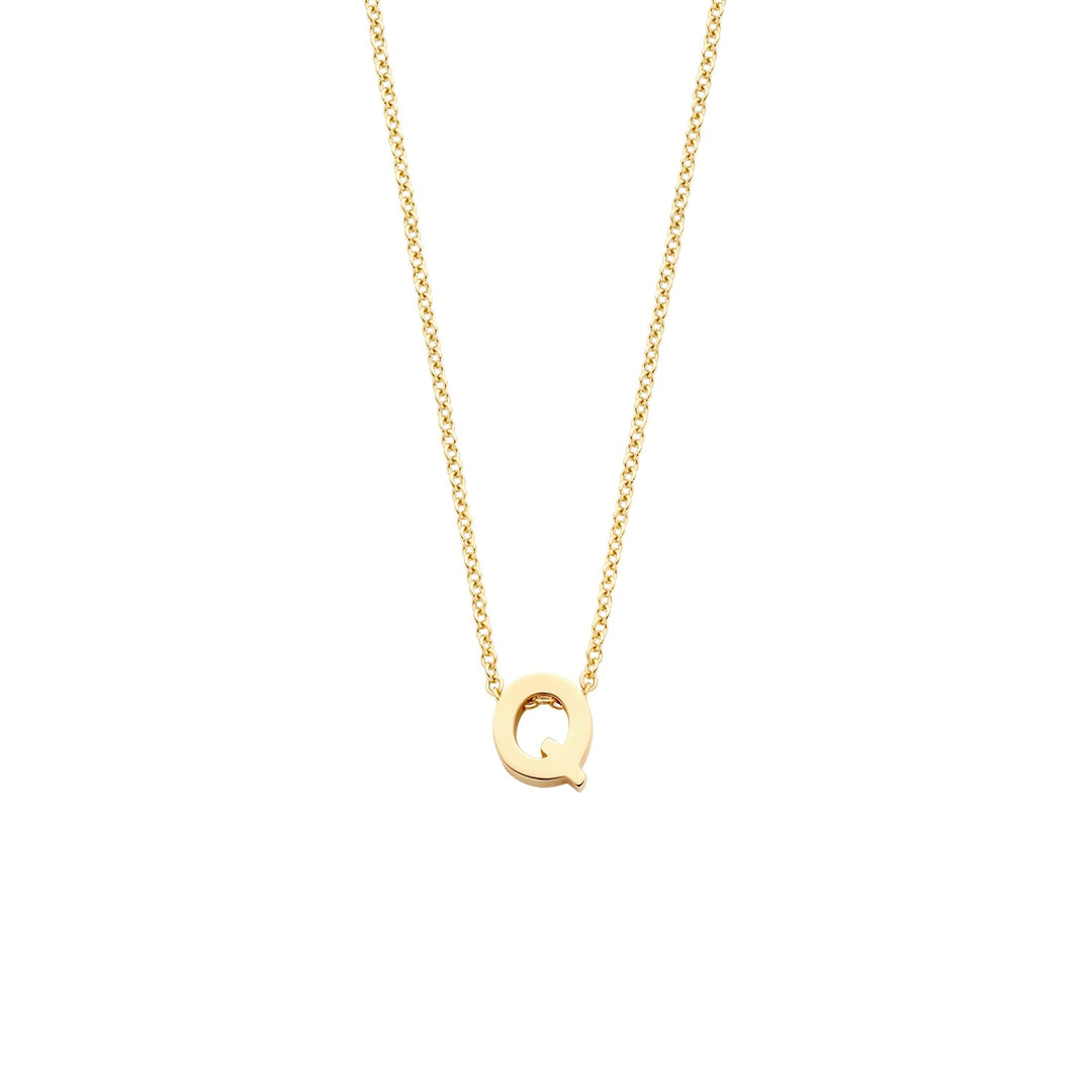 Blush 14ct Solid Gold Letter Pendant Necklace - MococoBlush3155YGO_Q/WEBNecklaces