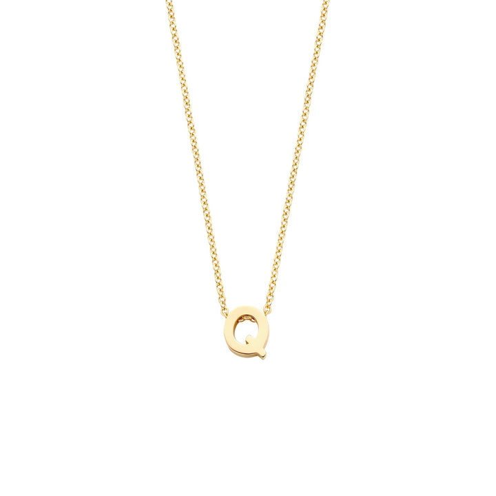 Blush 14ct Solid Gold Letter Pendant Necklace - MococoBlush3155YGO_Q/WEBNecklaces