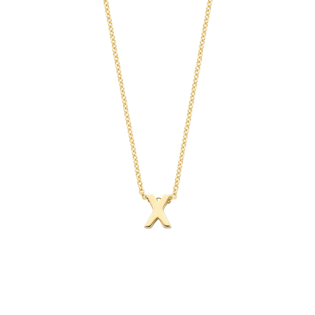 Blush 14ct Solid Gold Letter Pendant Necklace - MococoBlush3155YGO_X/WEBNecklaces