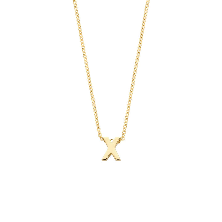 Blush 14ct Solid Gold Letter Pendant Necklace - MococoBlush3155YGO_X/WEBNecklaces