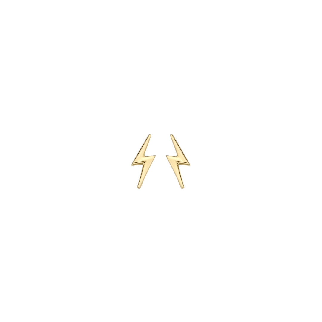 Blush 14ct Solid Gold Lightening Bolt Stud Earrings - MococoBlush7249YGO8720088127704Earrings