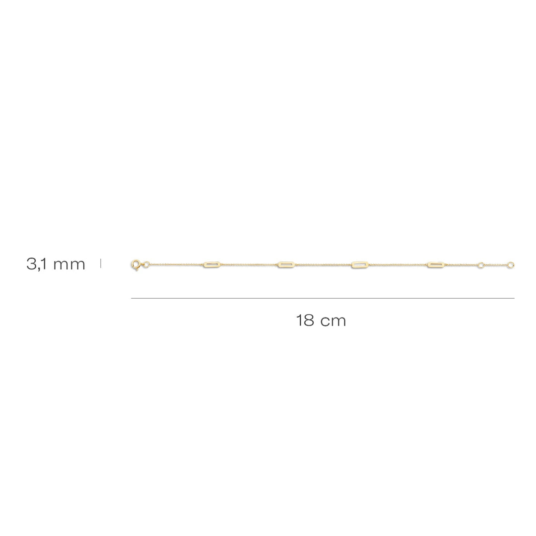 Blush 14ct Solid Gold Long Link Bracelet - MococoBlush2220YGO8720088135037Bracelets