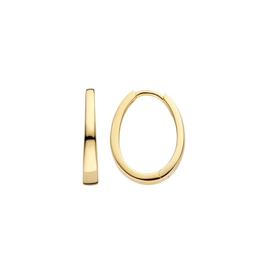 Blush 14ct Solid Gold Medium Hoop Earrings - MococoBlush7278YGOEarrings