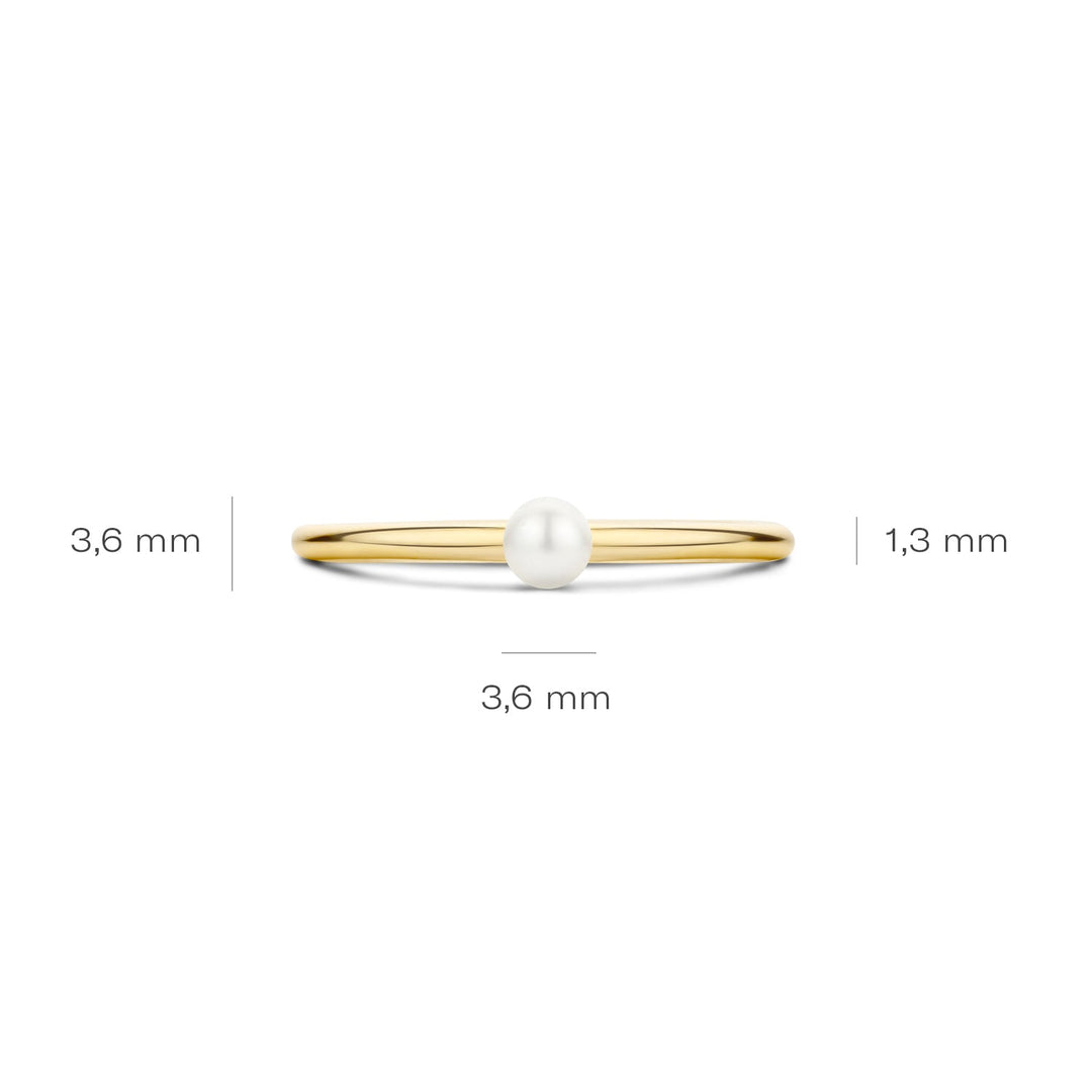 Blush 14ct Solid Gold Mini Pearl Ring - MococoBlush1213YPW/46/WEBRings