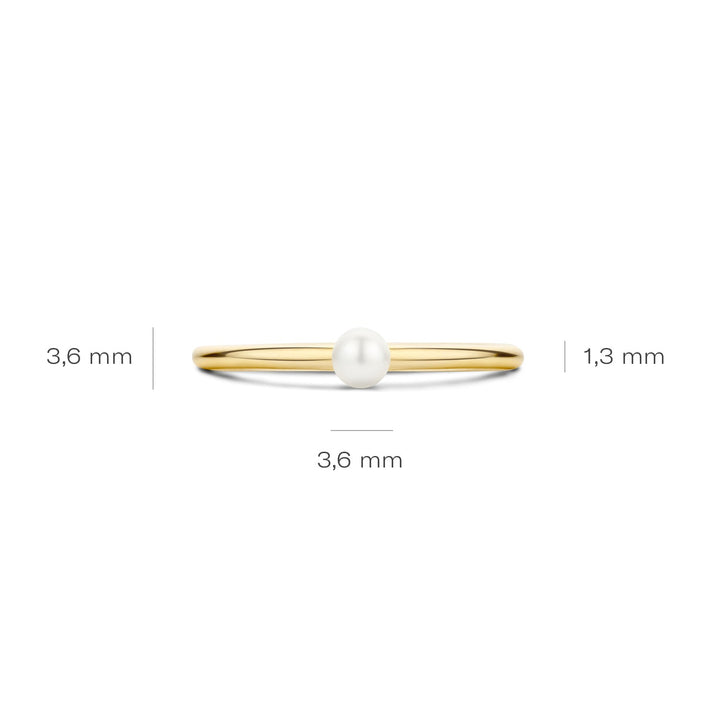 Blush 14ct Solid Gold Mini Pearl Ring - MococoBlush1213YPW/46/WEBRings