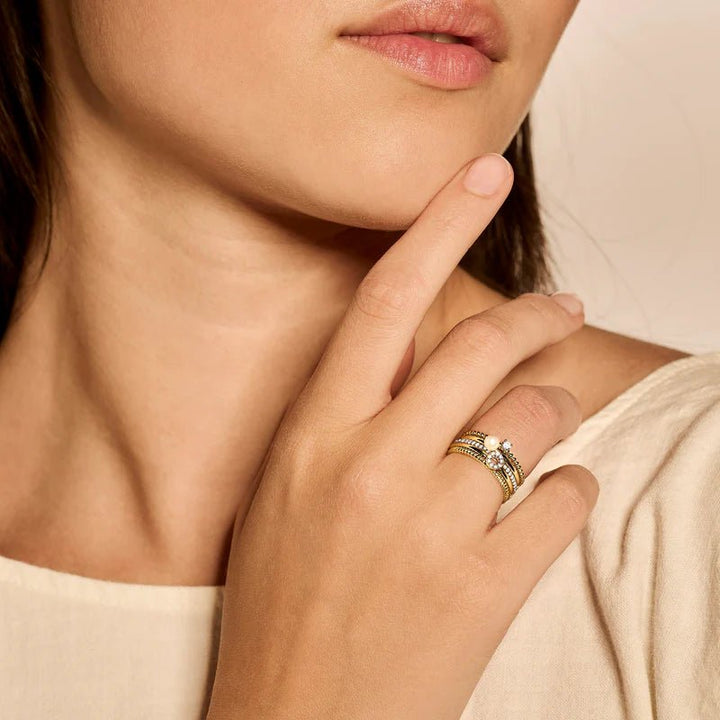 Blush 14ct Solid Gold Mini Pearl Ring - MococoBlush1213YPW/46/WEBRings
