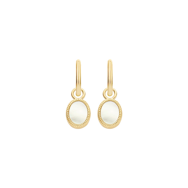 Blush 14ct Solid Gold Mother of Pearl Earring Charms - MococoBlush9078YMP8720088135112Earrings