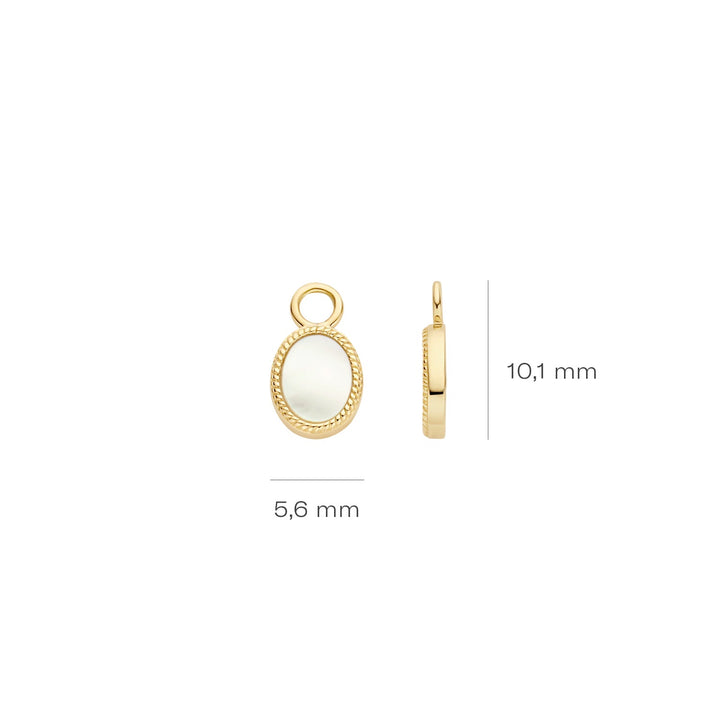 Blush 14ct Solid Gold Mother of Pearl Earring Charms - MococoBlush9078YMP8720088135112Earrings