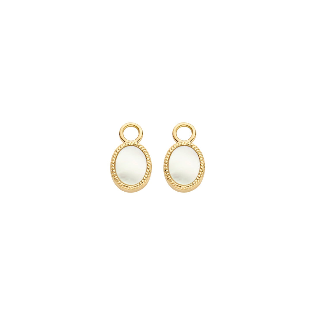 Blush 14ct Solid Gold Mother of Pearl Earring Charms - MococoBlush9078YMP8720088135112Earrings