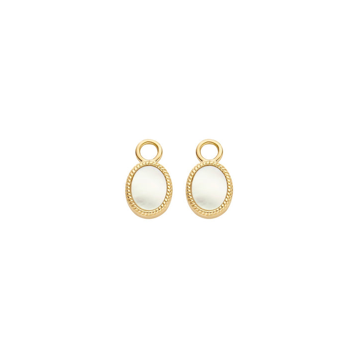 Blush 14ct Solid Gold Mother of Pearl Earring Charms - MococoBlush9078YMP8720088135112Earrings