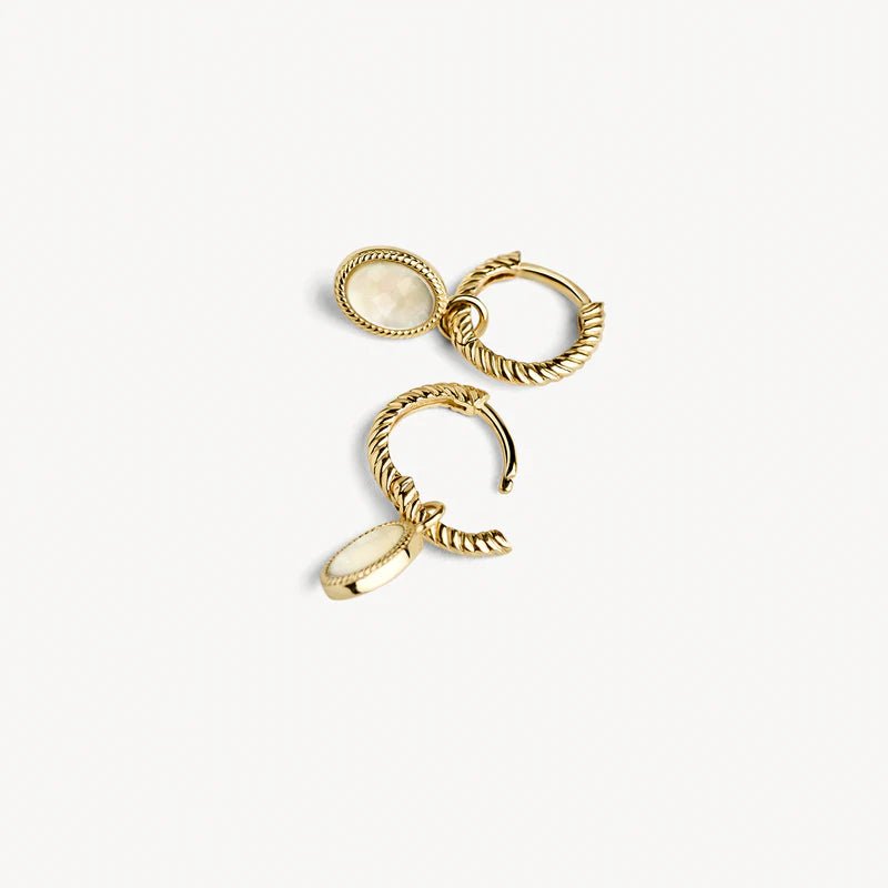 Blush 14ct Solid Gold Mother of Pearl Earring Charms - MococoBlush9078YMP8720088135112Earrings
