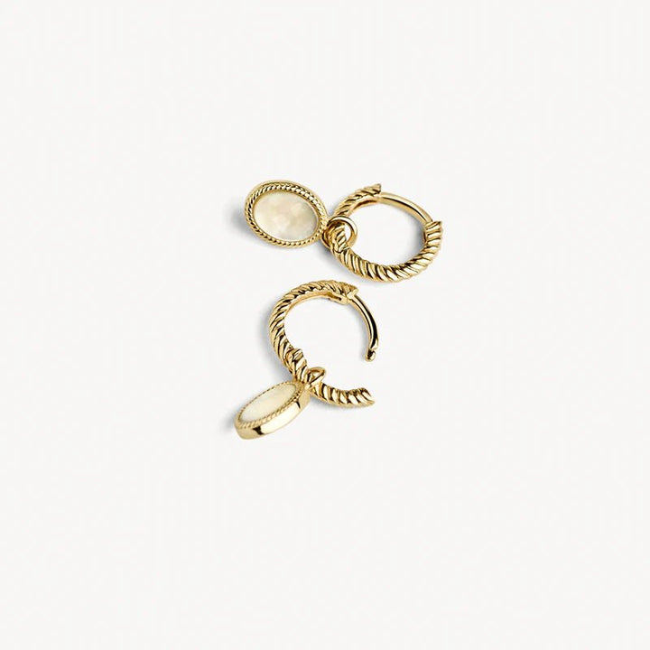 Blush 14ct Solid Gold Mother of Pearl Earring Charms - MococoBlush9078YMP8720088135112Earrings