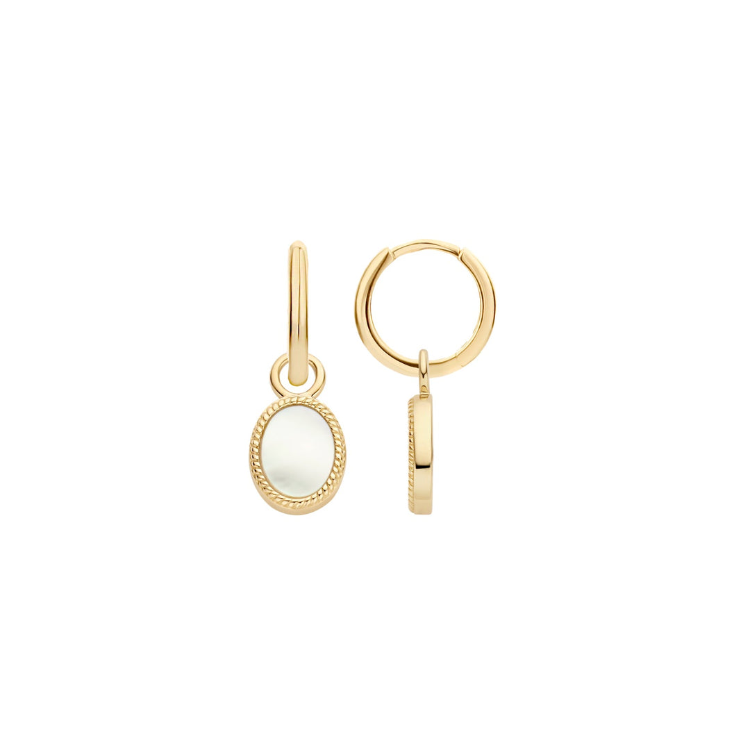 Blush 14ct Solid Gold Mother of Pearl Earring Charms - MococoBlush9078YMP8720088135112Earrings