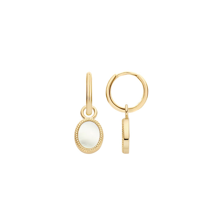 Blush 14ct Solid Gold Mother of Pearl Earring Charms - MococoBlush9078YMP8720088135112Earrings