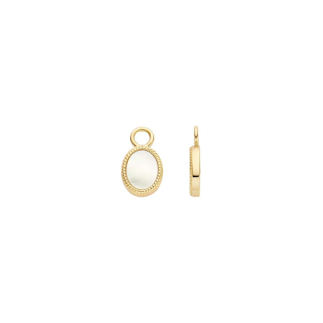 Blush 14ct Solid Gold Mother of Pearl Earring Charms - MococoBlush9078YMP8720088135112Earrings