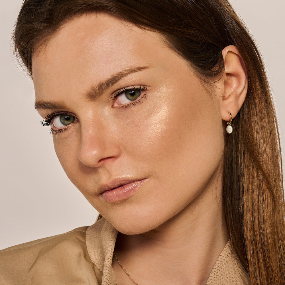 Blush 14ct Solid Gold Mother of Pearl Earring Charms - MococoBlush9078YMP8720088135112Earrings