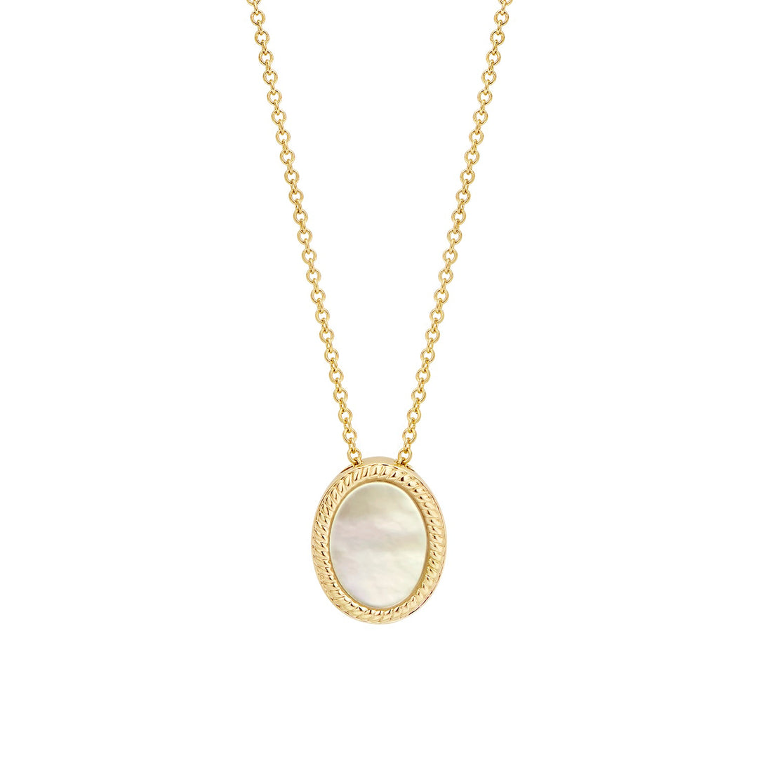 Blush 14ct Solid Gold Mother of Pearl Pendant Necklace - MococoBlush3154YMP8720088135174Necklaces
