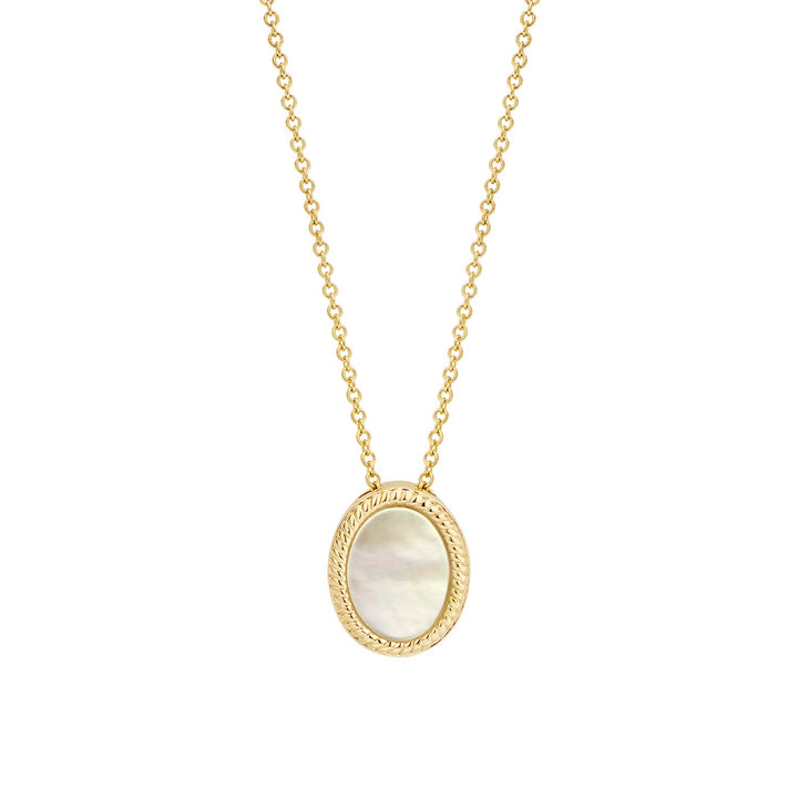 Blush 14ct Solid Gold Mother of Pearl Pendant Necklace - MococoBlush3154YMP8720088135174Necklaces