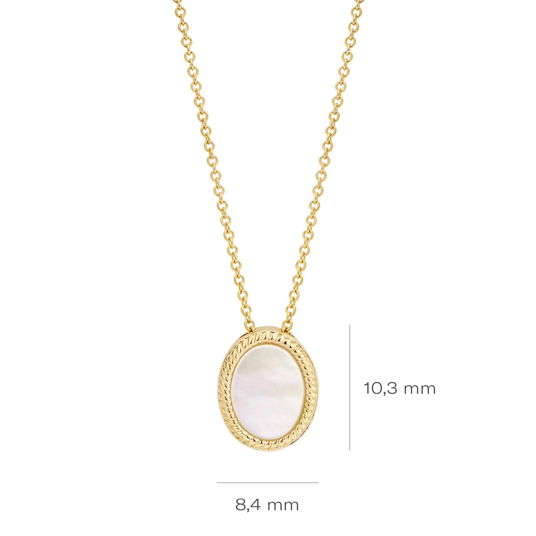 Blush 14ct Solid Gold Mother of Pearl Pendant Necklace - MococoBlush3154YMP8720088135174Necklaces