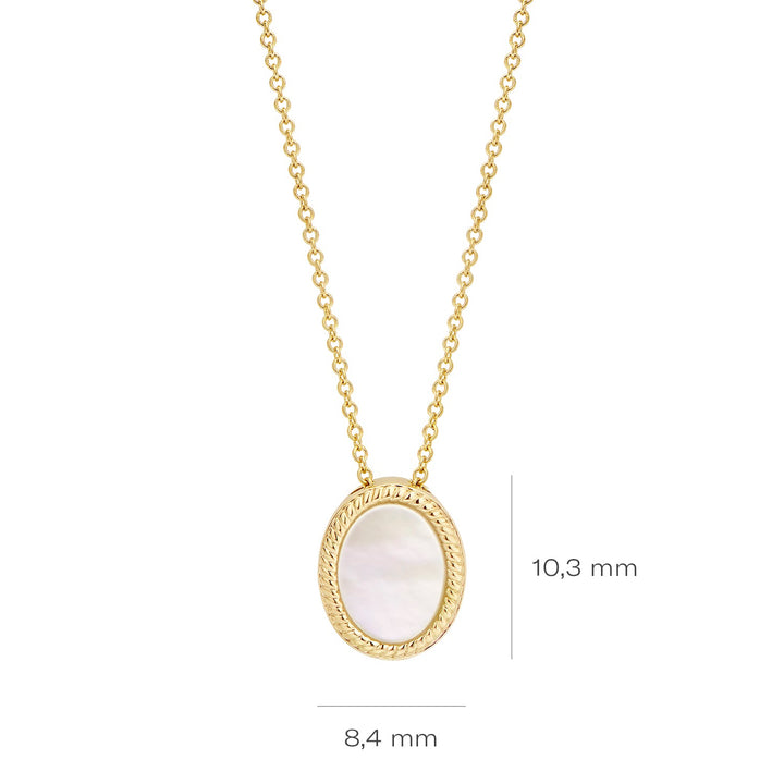 Blush 14ct Solid Gold Mother of Pearl Pendant Necklace - MococoBlush3154YMP8720088135174Necklaces