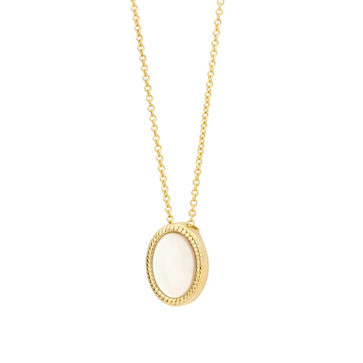Blush 14ct Solid Gold Mother of Pearl Pendant Necklace - MococoBlush3154YMP8720088135174Necklaces