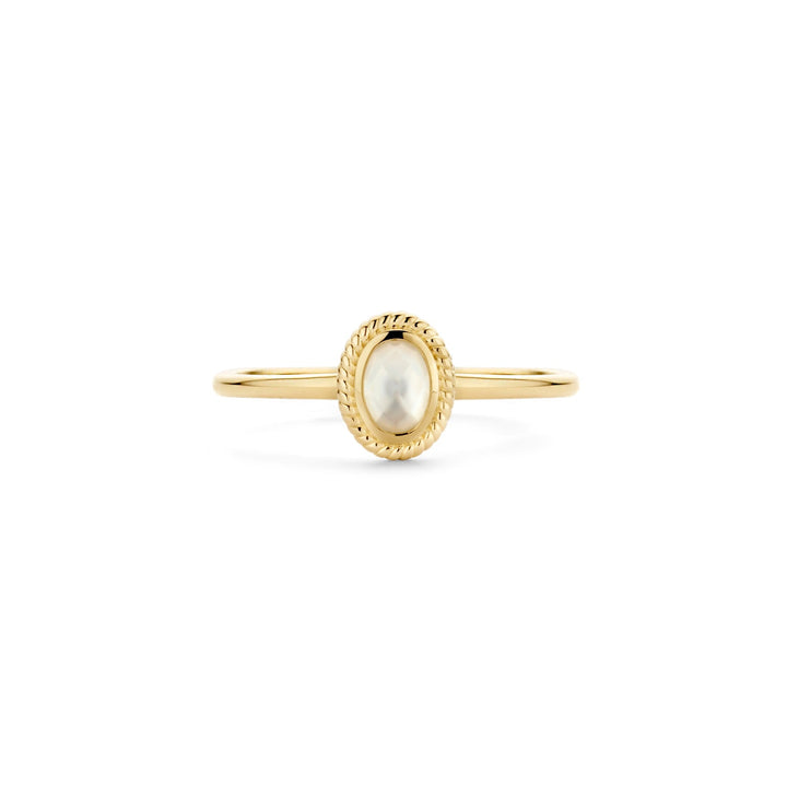 Blush 14ct Solid Gold Mother of Pearl Ring - MococoBlush1239YMQ/46/WEBRings